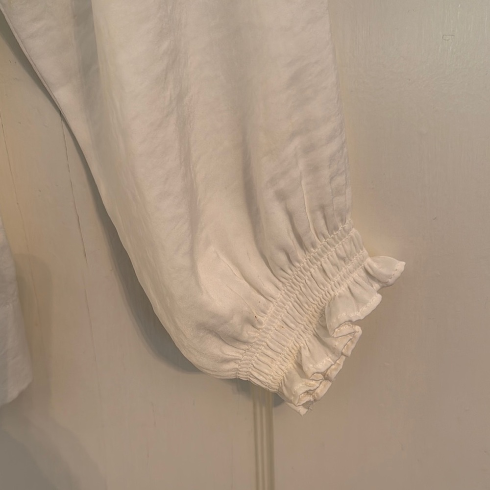 Maje - size 2 -Elegant Silk White Blouse - Picture 5 of 5